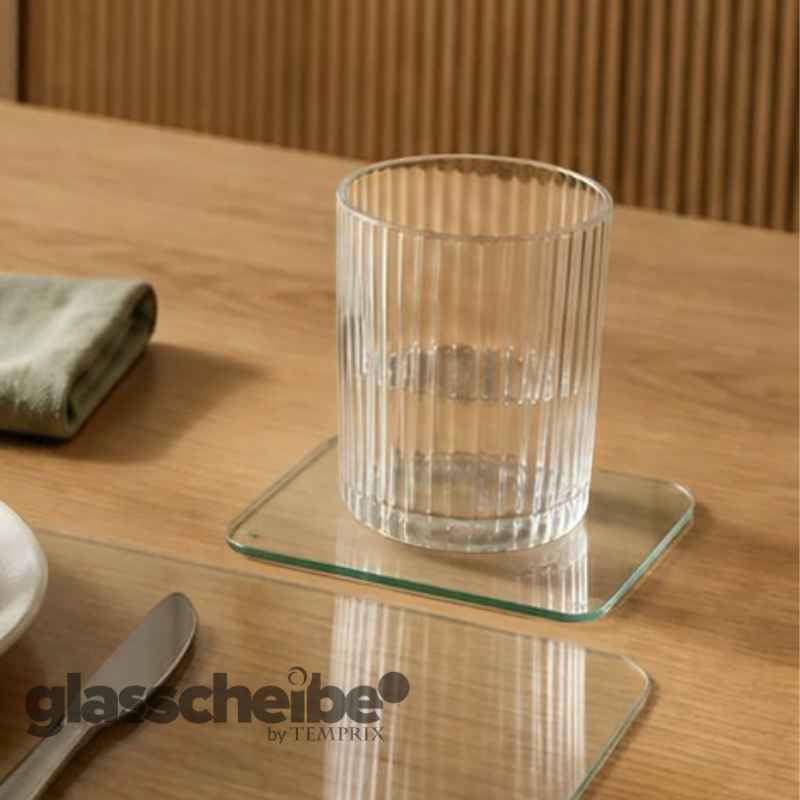 Glasuntersetzer mit runden ecken