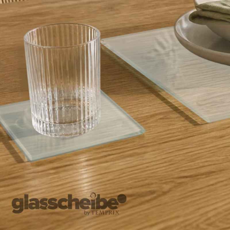 satinierter Glasuntersetzer