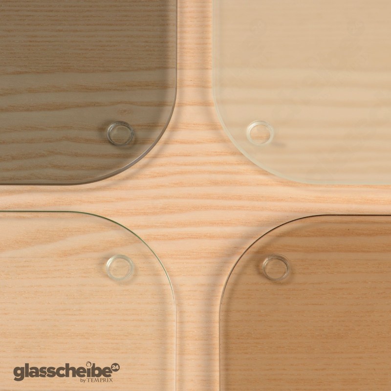 Tischsets in unterschiedlichen Glasarten
