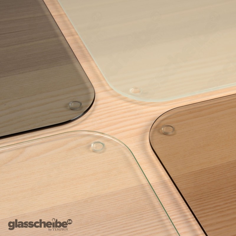 Tischsets in unterschiedlichen Glasarten