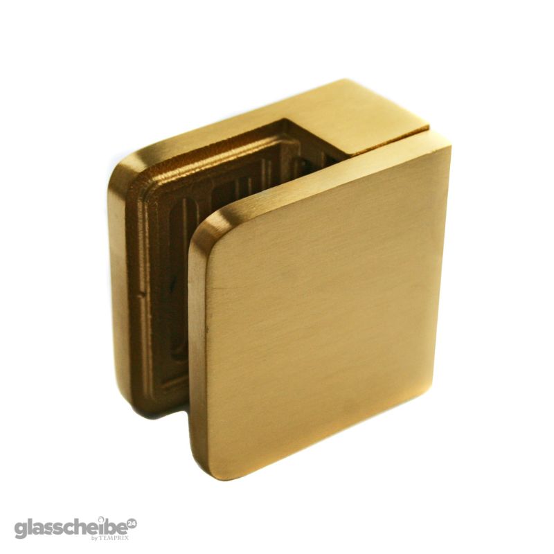 Gebürstete Edelstahlhalterung für Glasscheiben - Gold  (Größe: 10 mm)