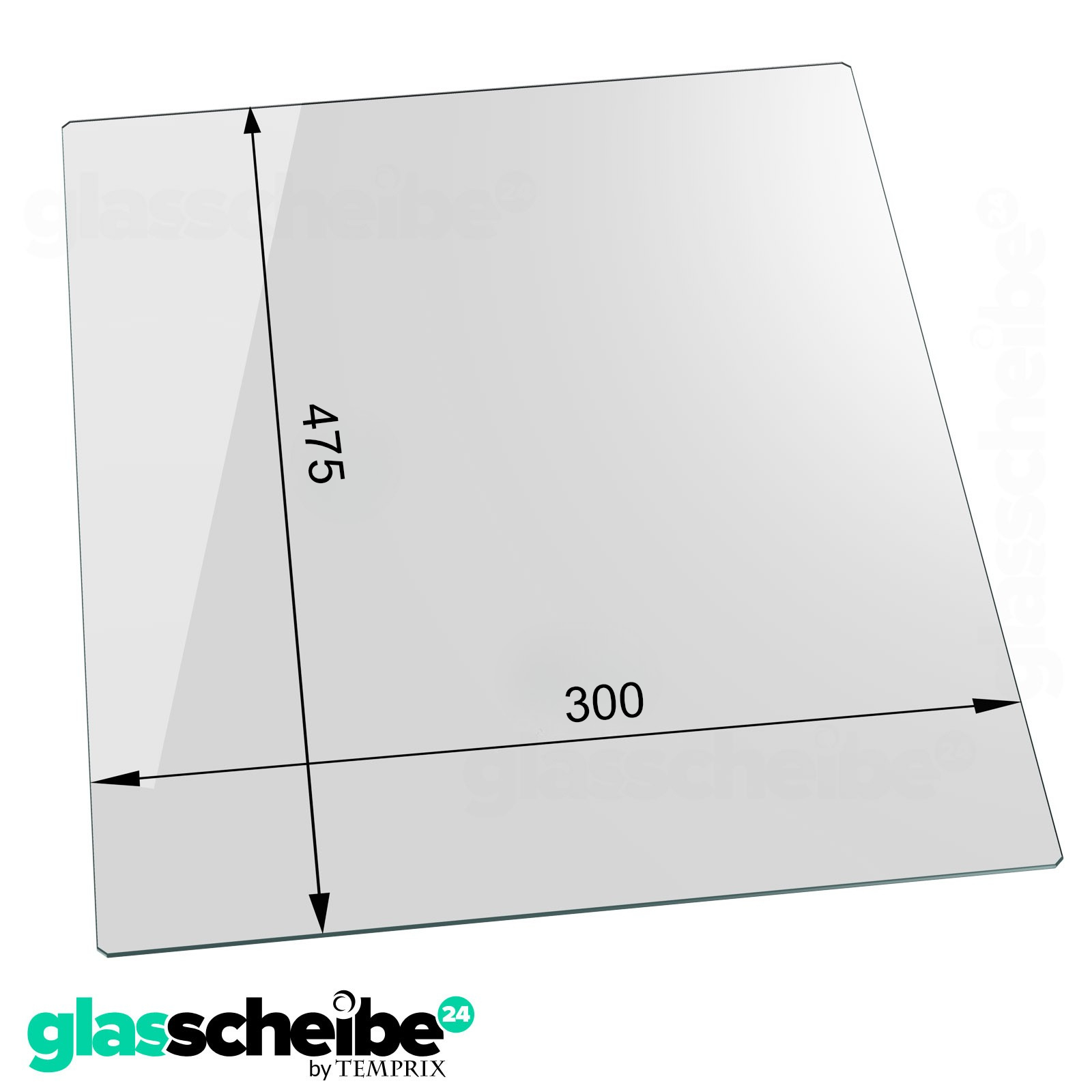 Kühlschrank Einlegeboden Glasboden Glasplatte Ersatz Platte 475 mm 300mm Echtglas Neuware